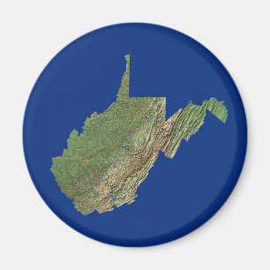 West Virginia Map Magnet