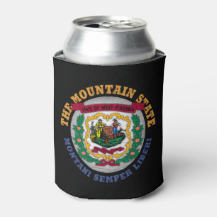 WEST VIRGINIA MOUNTAIN STATE FLAG CAN COOLER