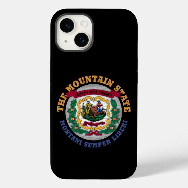 WEST VIRGINIA MOUNTAIN STATE FLAG Case-Mate iPhone CASE (Back)
