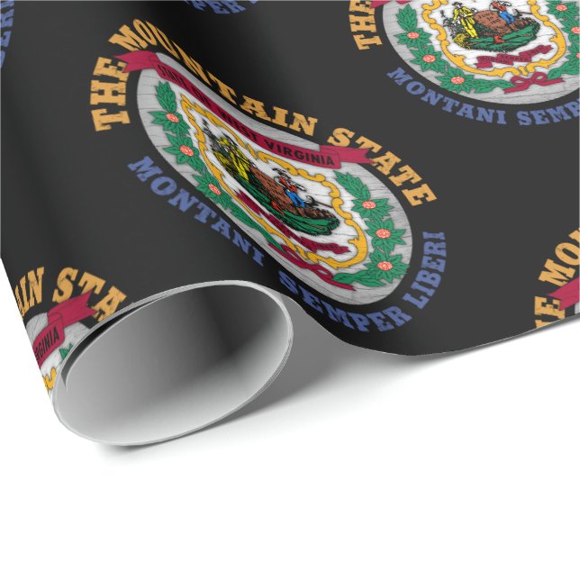WEST VIRGINIA MOUNTAIN STATE FLAG WRAPPING PAPER (Roll Corner)
