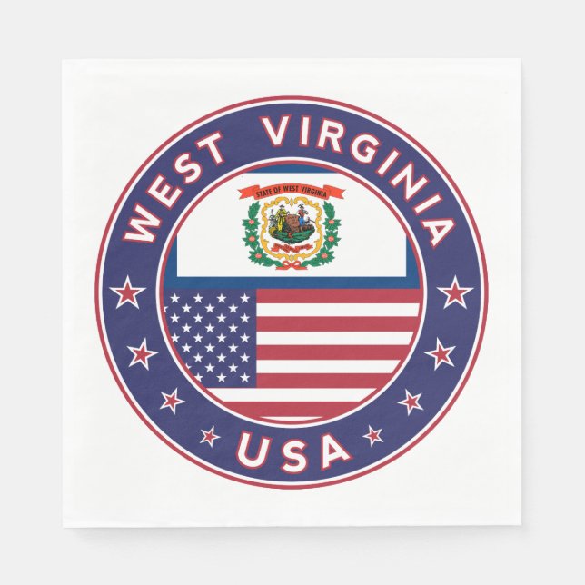 West Virginia Napkin (Front)