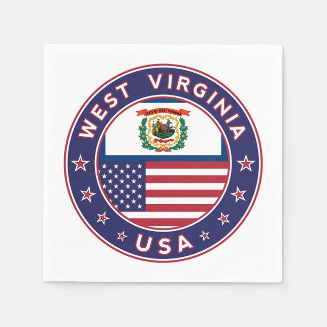 West Virginia Napkin (Front)