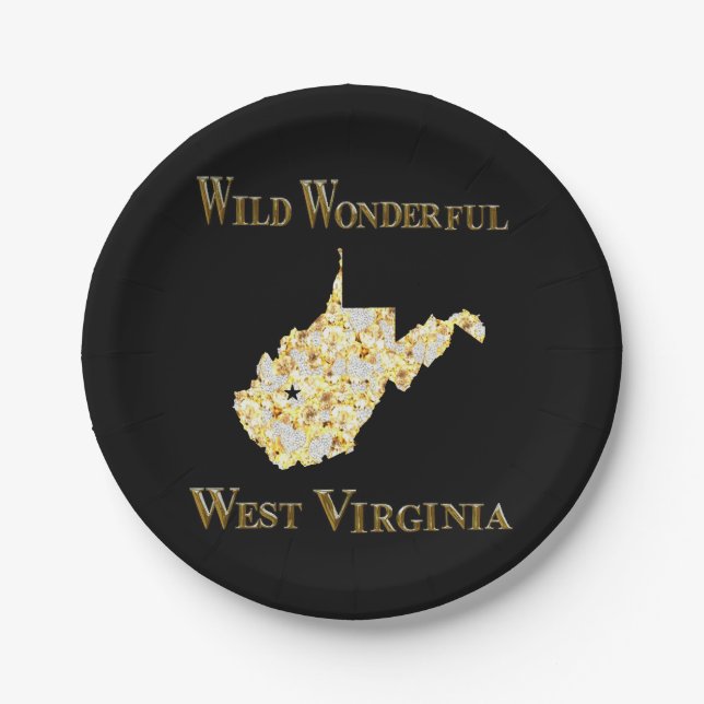WEST VIRGINIA   PAPER PLATE (Front)