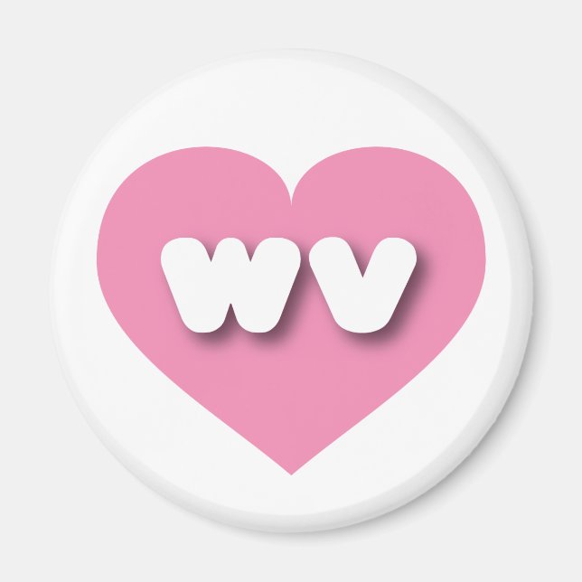 West Virginia pink heart - I love wv Magnet (Front)