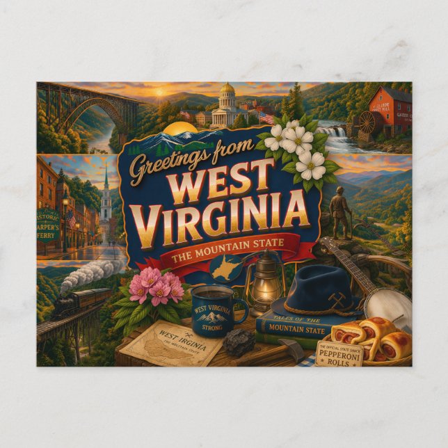 West Virginia Postcard (Front)