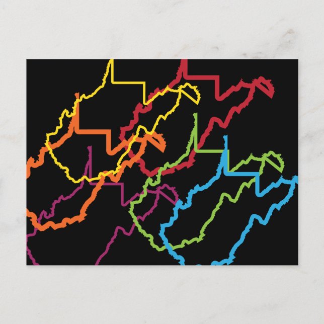 west virginia pride blur postcard (Front)