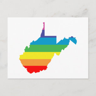 west virginia rainbow postcard