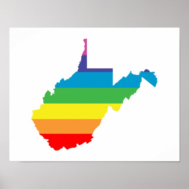 west virginia rainbow poster (Front)