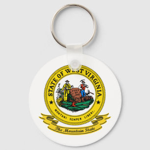 West Virginia Seal Keychain