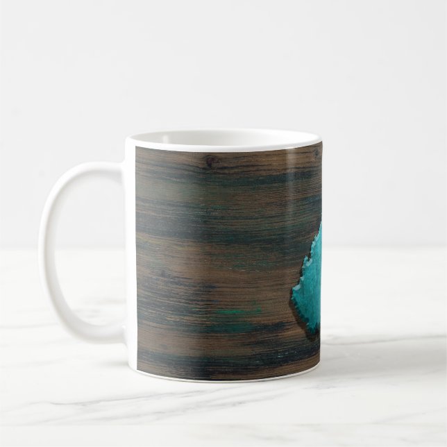 West Virginia Shape Teal Coffee Mug (Left)