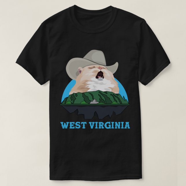 WEST VIRGINIA Singing Cowboy Cat Meme Classic T-Sh T-Shirt (Design Front)