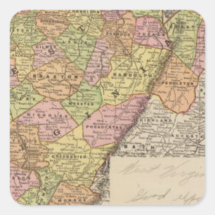 West Virginia Square Sticker