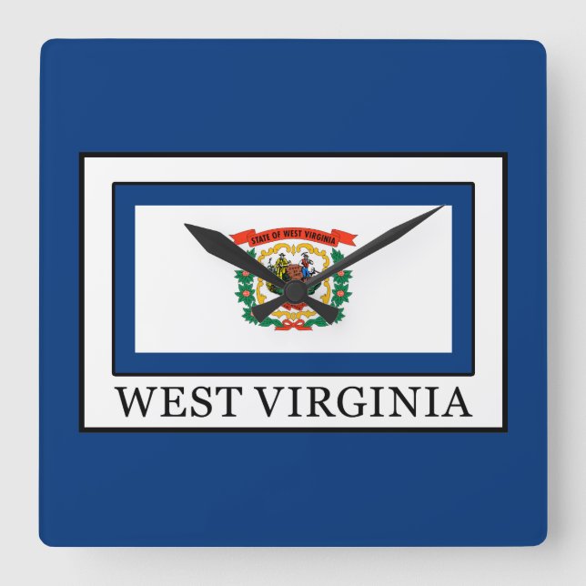 West Virginia Square Wall Clock (Front)