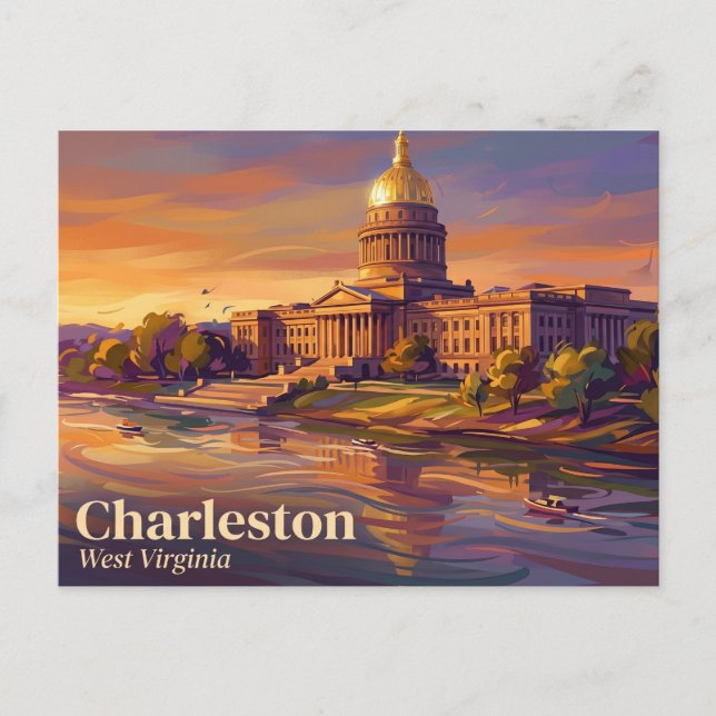 West Virginia State Capitol USA Postcard (Front)