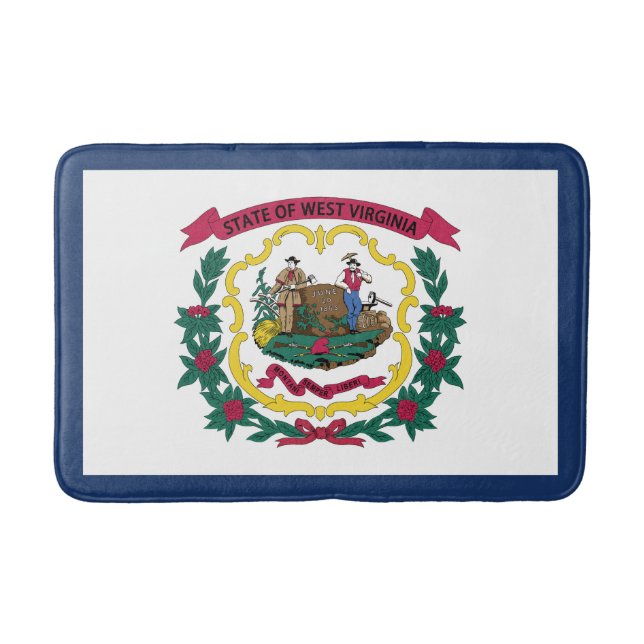 West Virginia State Flag Bath Mat (Front)