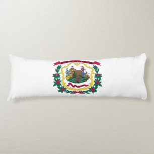 West Virginia State Flag Body Pillow