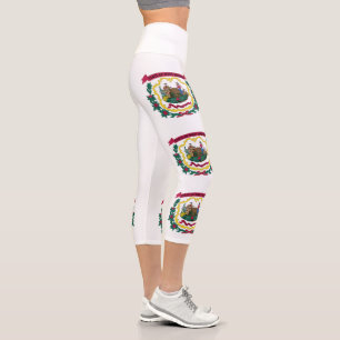 West Virginia State Flag Capri Leggings