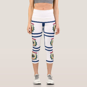 West Virginia State Flag Capri Leggings