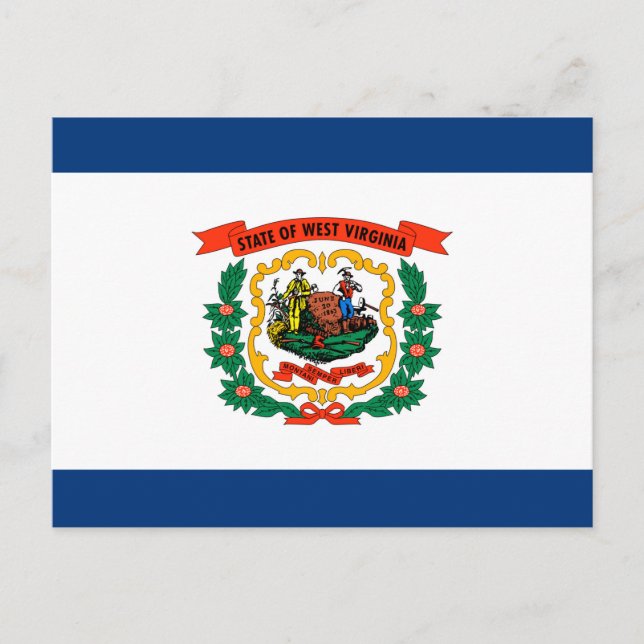 West Virginia State Flag Design Postcard (Front)