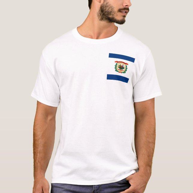 West Virginia State Flag Design T-Shirt (Front)