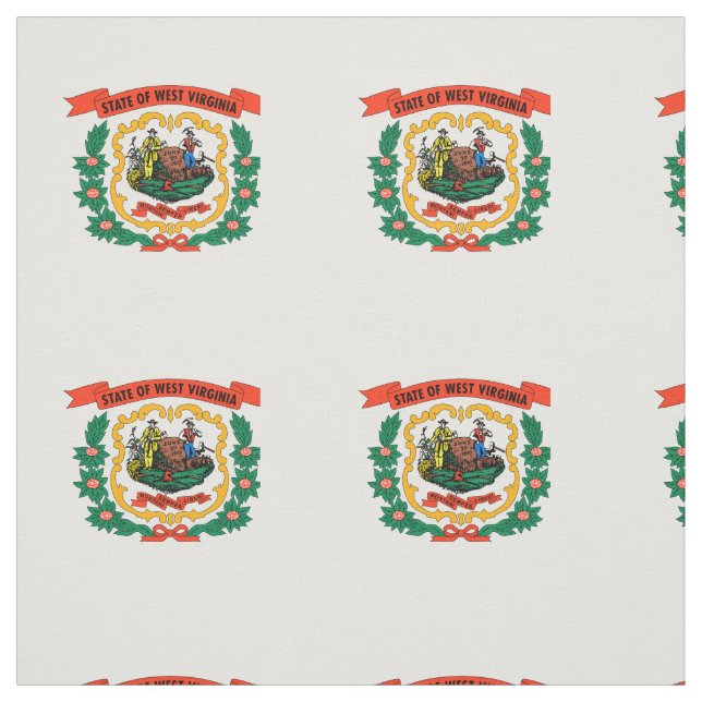 West Virginia State Flag Fabric (Swatch)