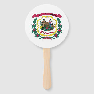 West Virginia State Flag Hand Fan