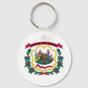 West Virginia State Flag Keychain