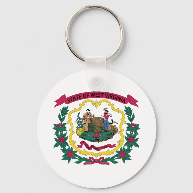 West Virginia State Flag Keychain (Front)