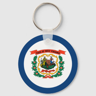 West Virginia State Flag Keychain