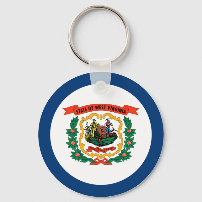 West Virginia State Flag Keychain (Front)