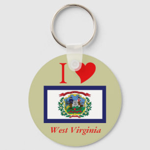 West Virginia State Flag Keychain