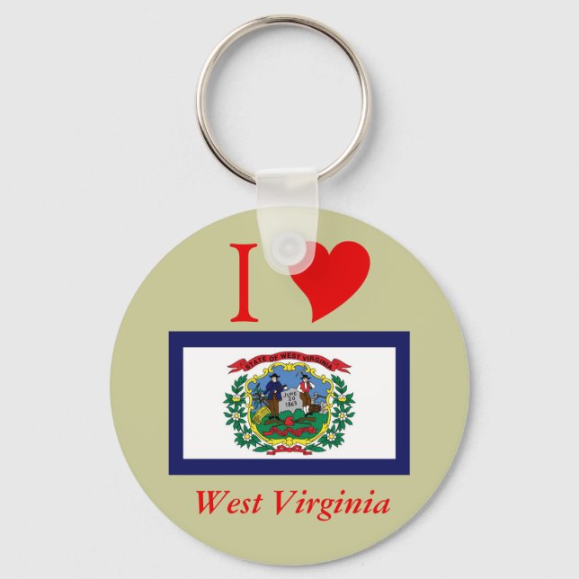 West Virginia State Flag Keychain (Front)