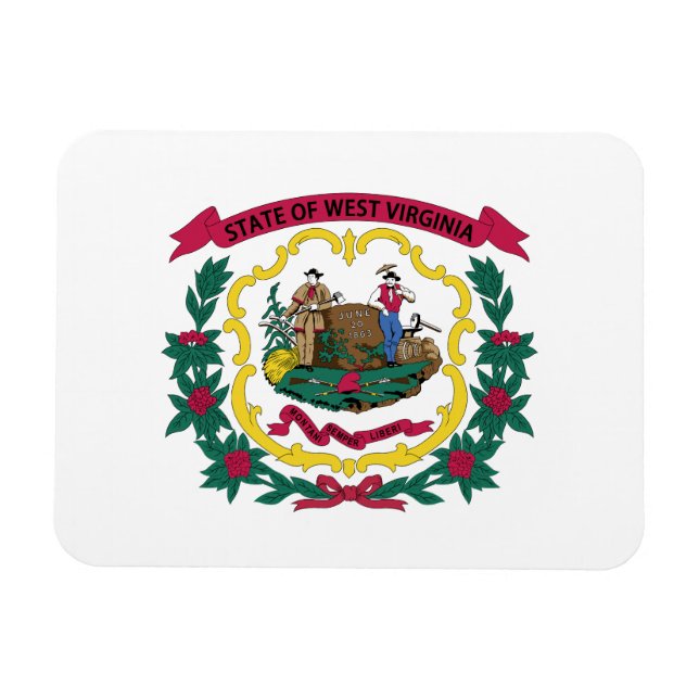 West Virginia State Flag Magnet (Horizontal)