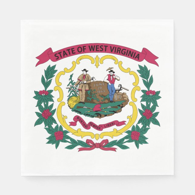 West Virginia State Flag Napkin (Front)