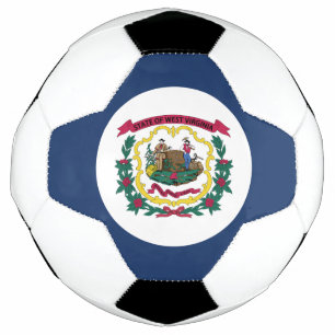 West Virginia State Flag Soccer Ball
