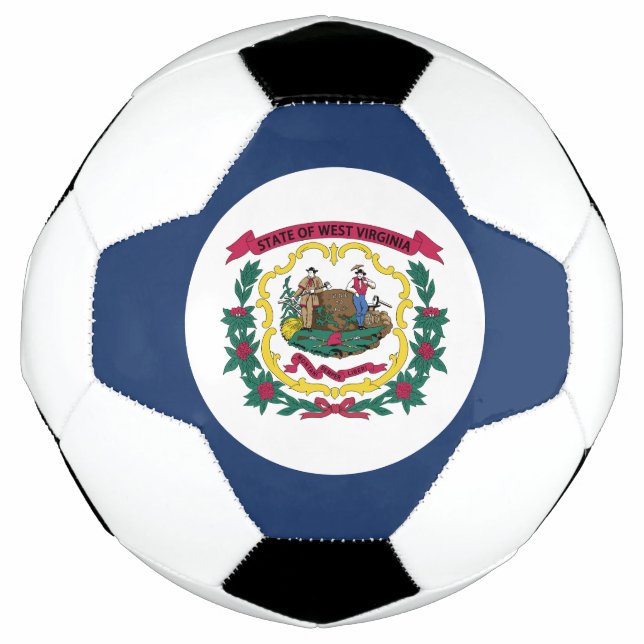 West Virginia State Flag Soccer Ball (Front)