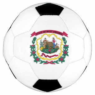 West Virginia State Flag Soccer Ball