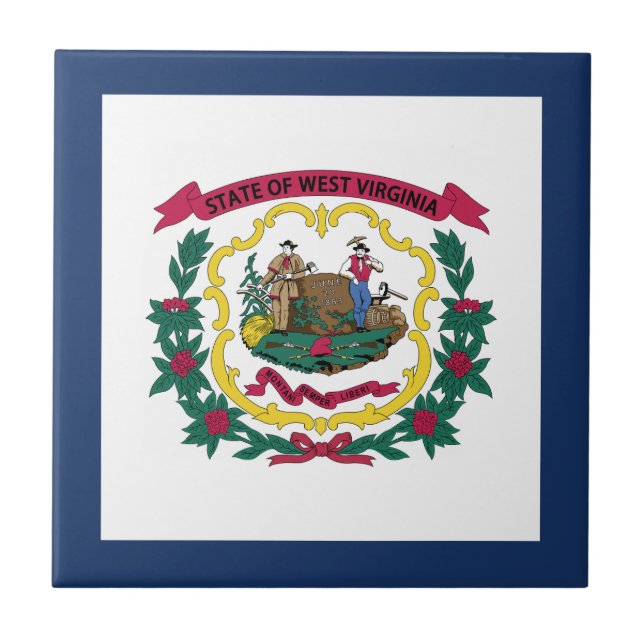 West Virginia State Flag Tile (Front)