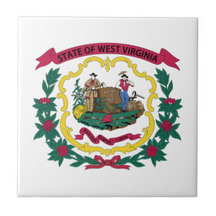 West Virginia State Flag Tile