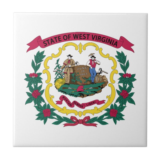 West Virginia State Flag Tile (Front)