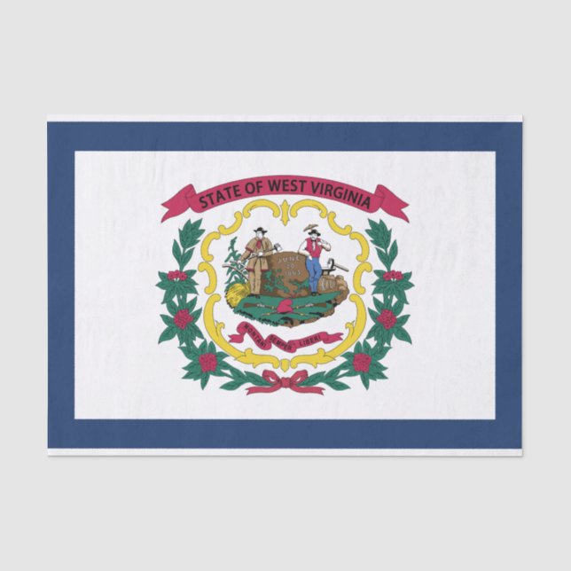 West Virginia State Flag Tissue Paper (Front)
