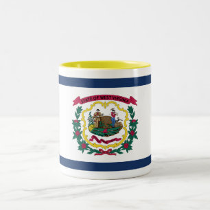 West Virginia State Flag Two-Tone Coffee Mug