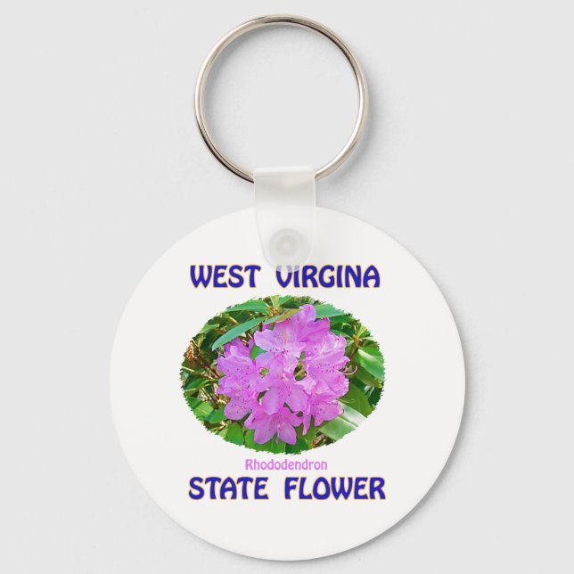 West Virginia State Flower T-Shirts & Gifts Keychain (Front)