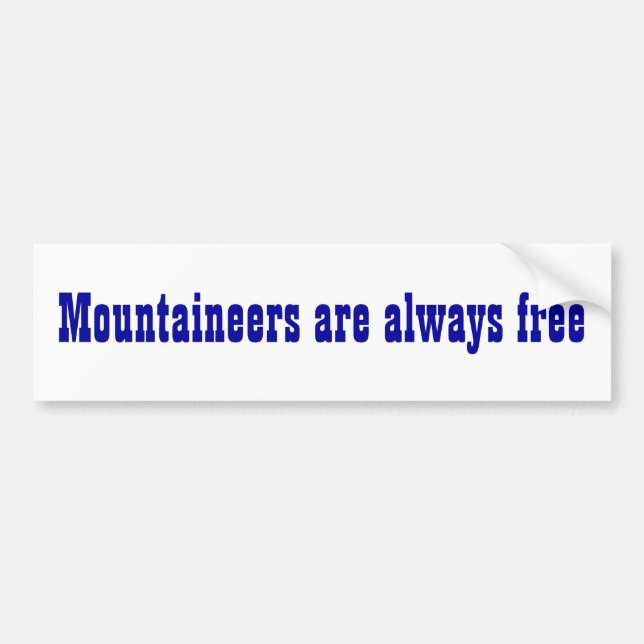 West Virginia State Motto Bumper Sticker (Front)