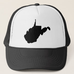 West Virginia State Outline Trucker Hat
