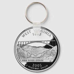 West Virginia State Quarter Keychain