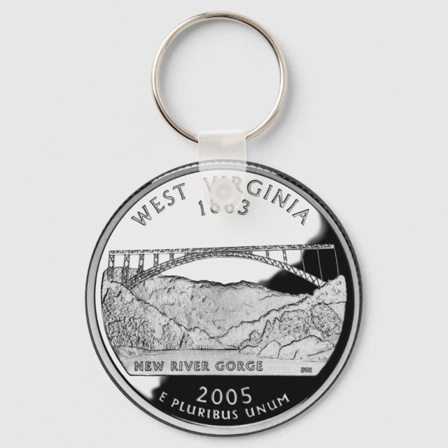 West Virginia State Quarter Keychain (Front)