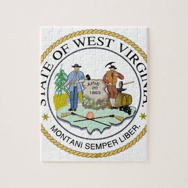 West Virginia State Seal Jigsaw Puzzle (Vertical)