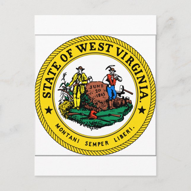 West Virginia State Seal Postcard (Front)