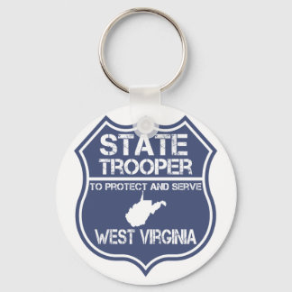 West Virginia State Trooper Protect And Serve Keychain